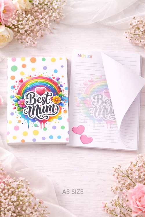 Rainbow Best Mum - Notepad